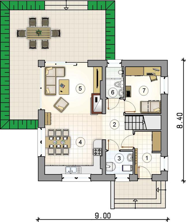 Rzut parteru POW. 0,0 m²