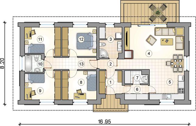 Rzut parteru POW. 0,0 m²