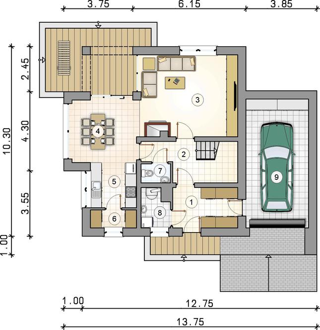 Rzut parteru POW. 0,0 m²