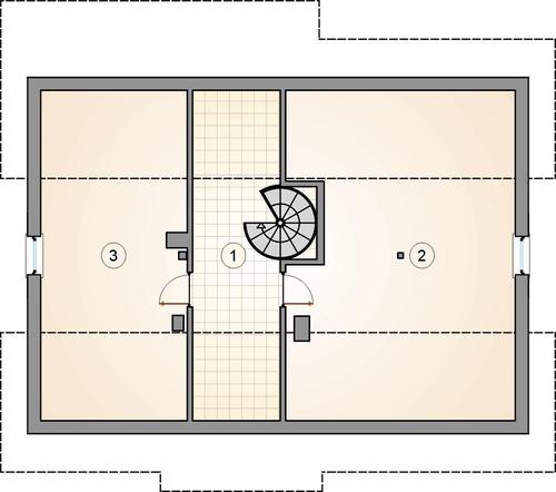 Rzut poddasza POW. 0,0 m²