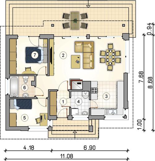 Rzut parteru POW. 0,0 m²