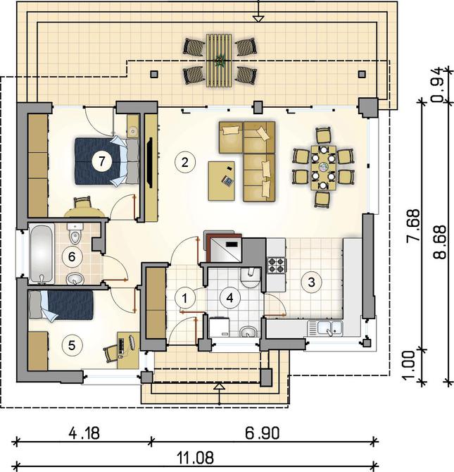 Rzut parteru POW. 0,0 m²