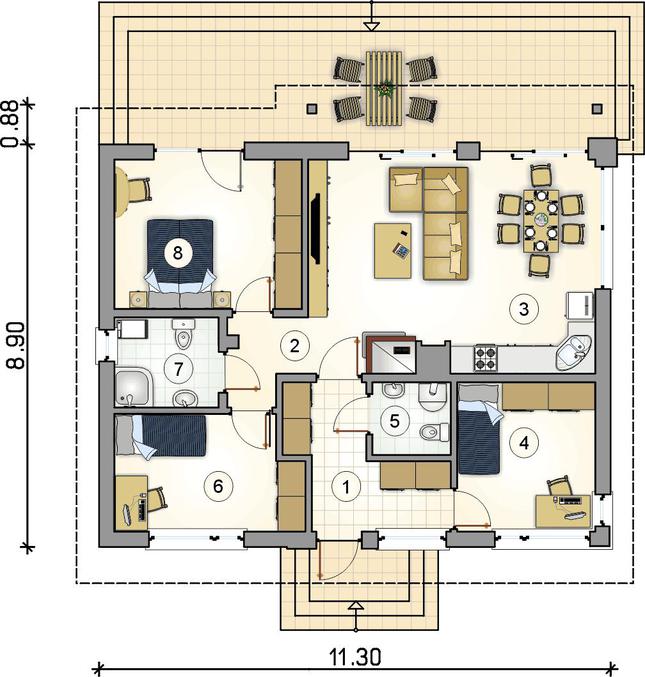 Rzut parteru POW. 0,0 m²
