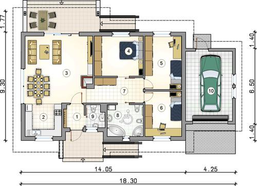 Rzut parteru POW. 0,0 m²