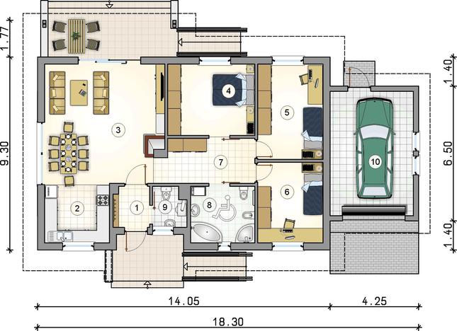 Rzut parteru POW. 0,0 m²