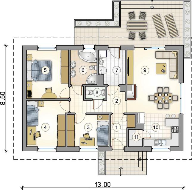 Rzut parteru POW. 0,0 m²