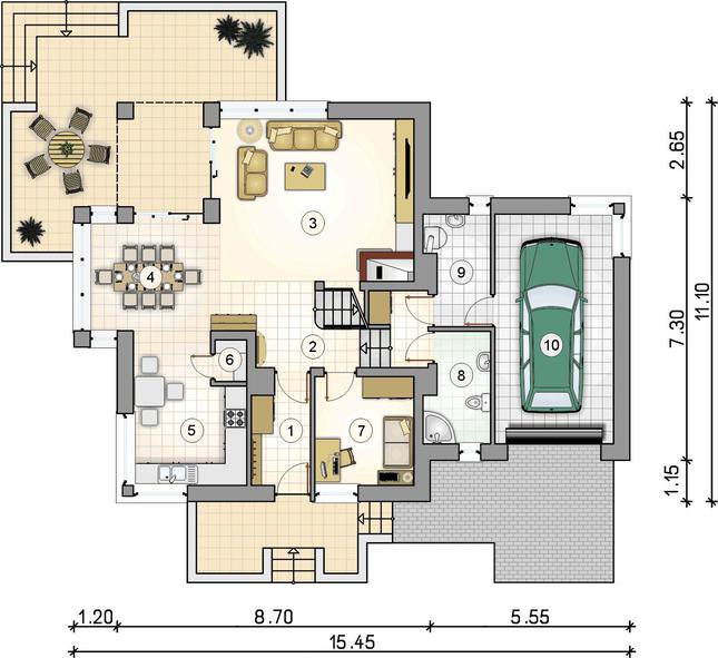 Rzut parteru POW. 0,0 m²