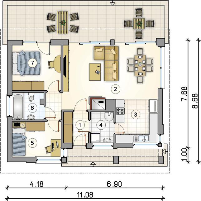Rzut parteru POW. 0,0 m²