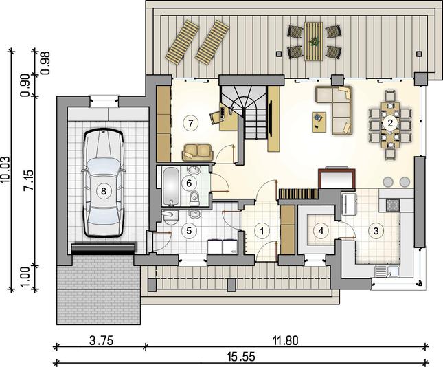 Rzut parteru POW. 0,0 m²