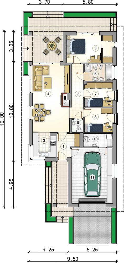 Rzut parteru POW. 0,0 m²