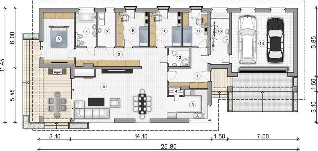 Rzut parteru POW. 0,0 m²