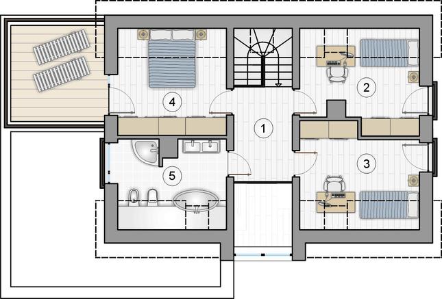 Rzut poddasza POW. 0,0 m²