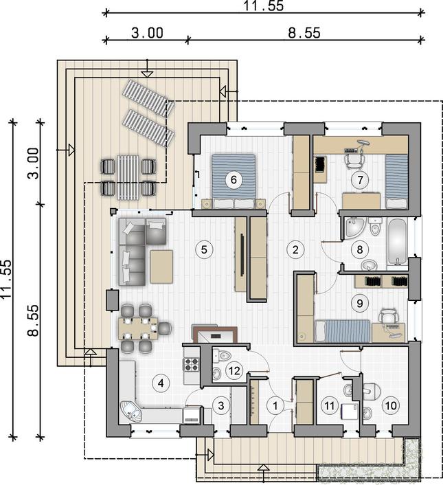 Rzut parteru POW. 0,0 m²