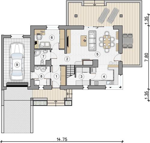 Rzut parteru POW. 0,0 m²