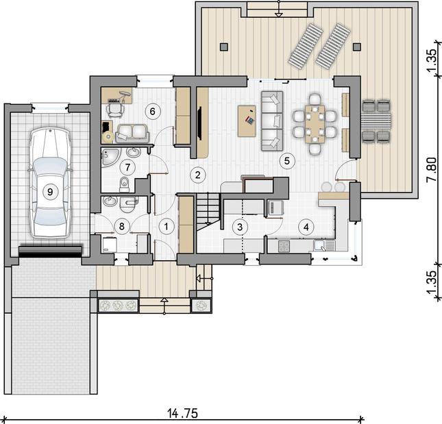 Rzut parteru POW. 0,0 m²