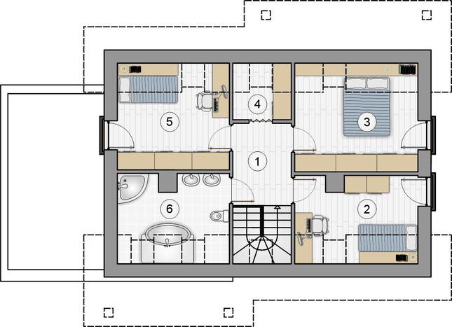 Rzut poddasza POW. 0,0 m²
