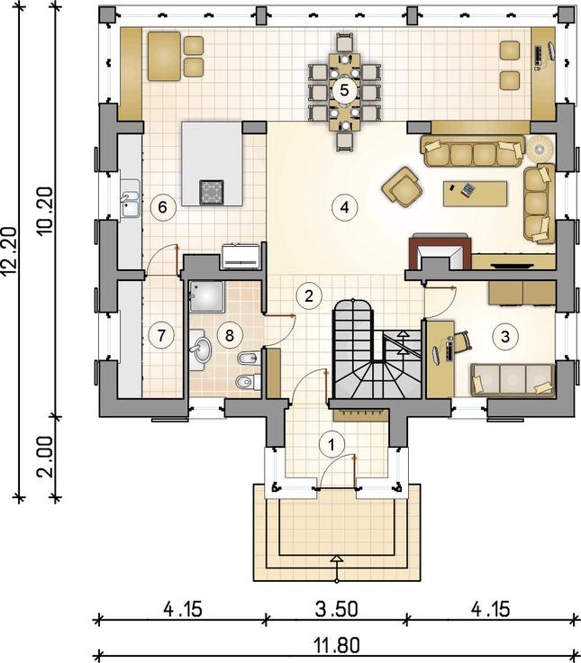Rzut parteru POW. 0,0 m²