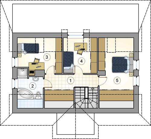 Rzut poddasza POW. 0,0 m²
