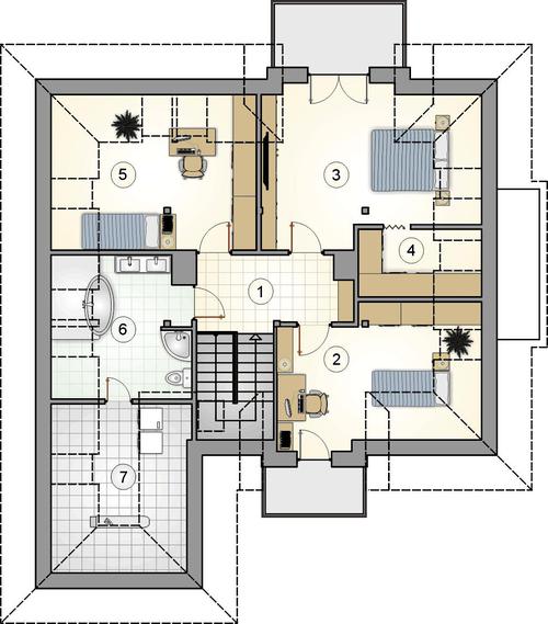Rzut poddasza POW. 0,0 m²