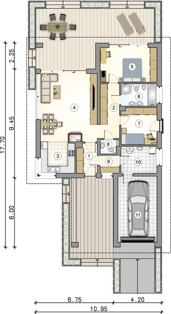 Rzut parteru POW. 0,0 m²