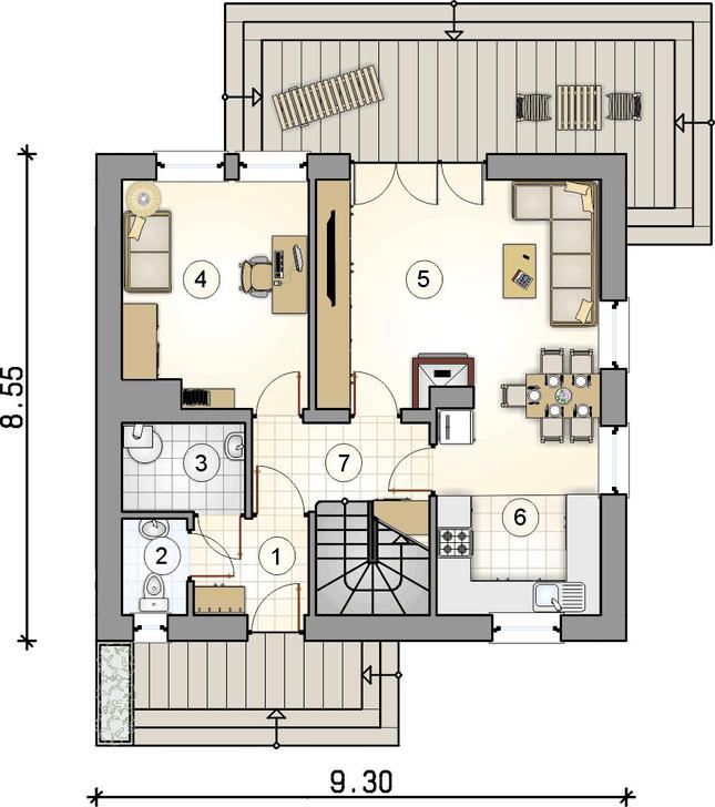 Rzut parteru POW. 0,0 m²