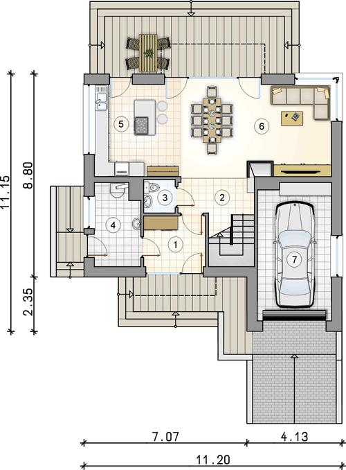 Rzut parteru POW. 0,0 m²