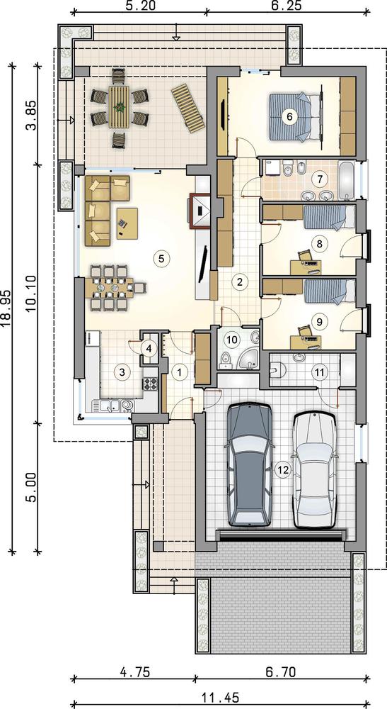 Rzut parteru POW. 0,0 m²