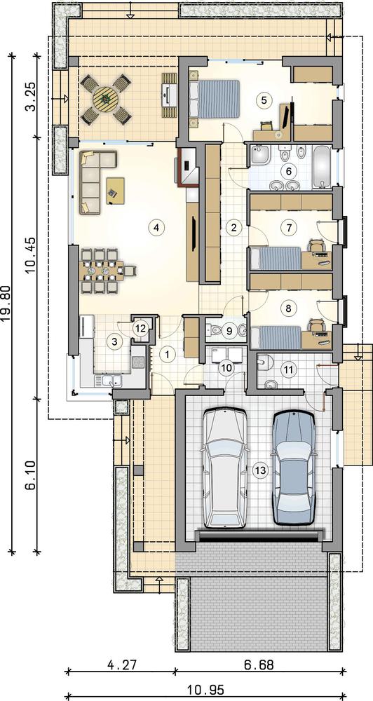 Rzut parteru POW. 0,0 m²