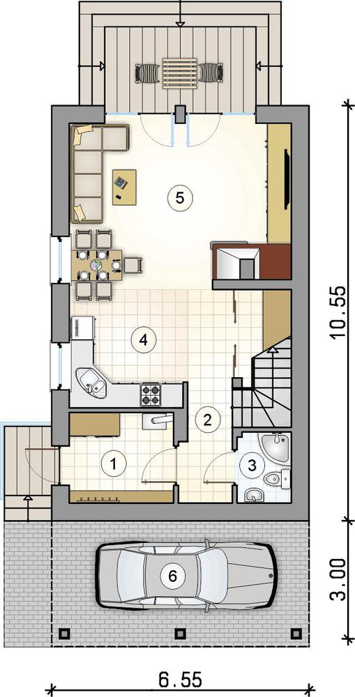 Rzut parteru POW. 0,0 m²