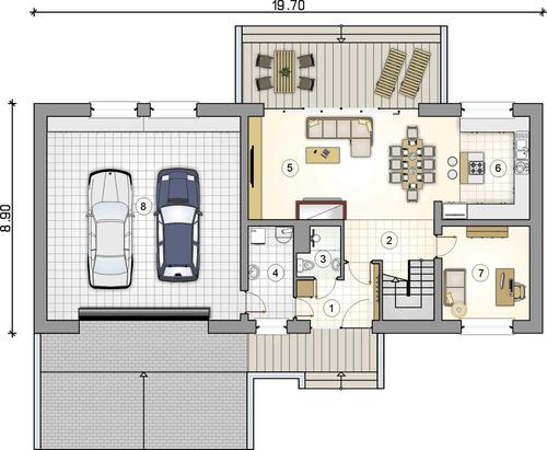 Rzut parteru POW. 0,0 m²