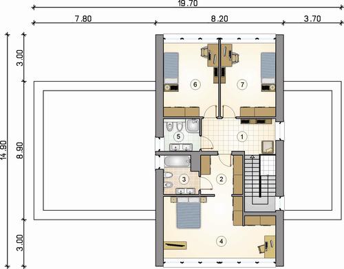 Rzut piętra POW. 0,0 m²