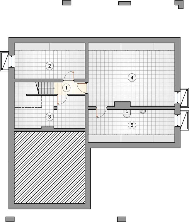 Rzut piwnicy POW. 0,0 m²