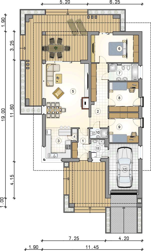 Rzut parteru POW. 0,0 m²