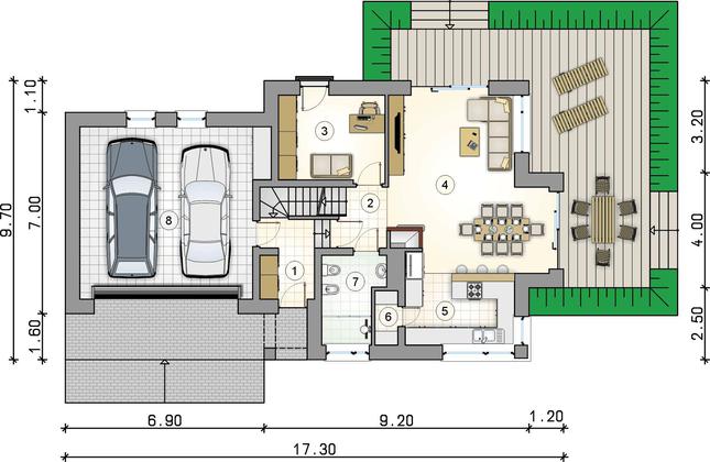Rzut parteru POW. 0,0 m²