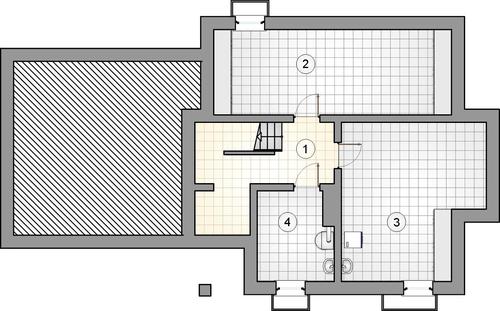 Rzut piwnicy POW. 0,0 m²