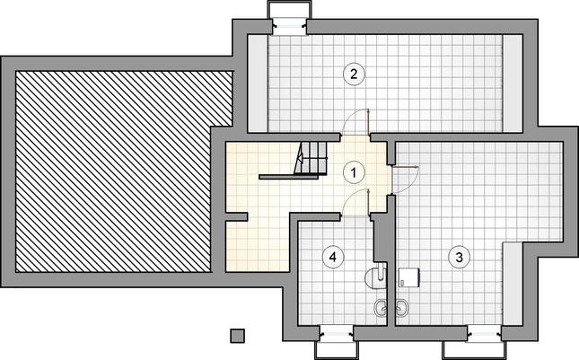 Rzut piwnicy POW. 0,0 m²