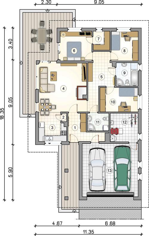 Rzut parteru POW. 0,0 m²