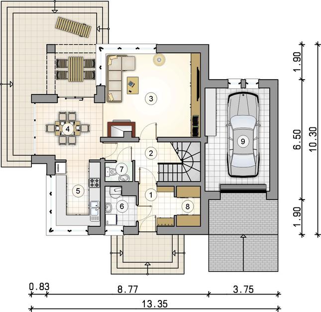 Rzut parteru POW. 0,0 m²