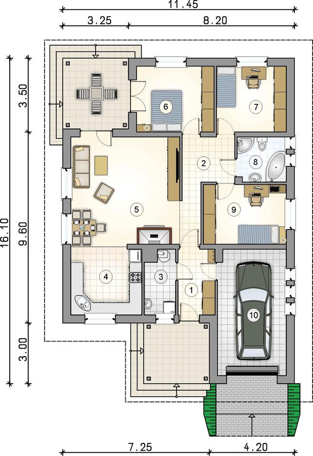 Rzut parteru POW. 0,0 m²