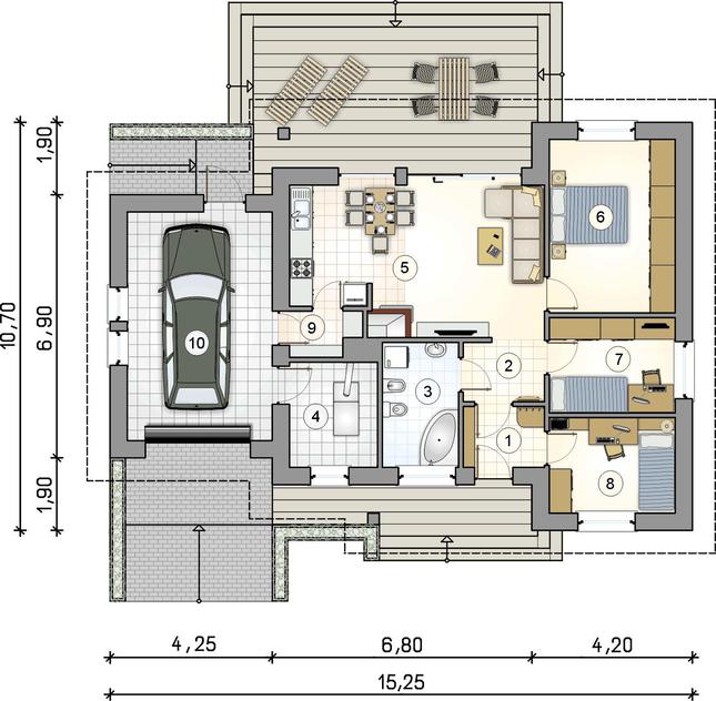 Rzut parteru POW. 0,0 m²