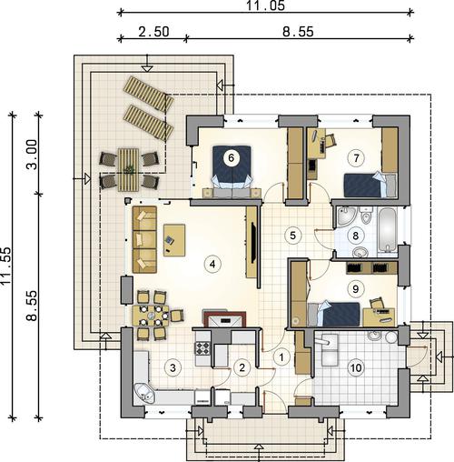 Rzut parteru POW. 0,0 m²