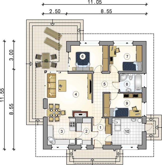 Rzut parteru POW. 0,0 m²