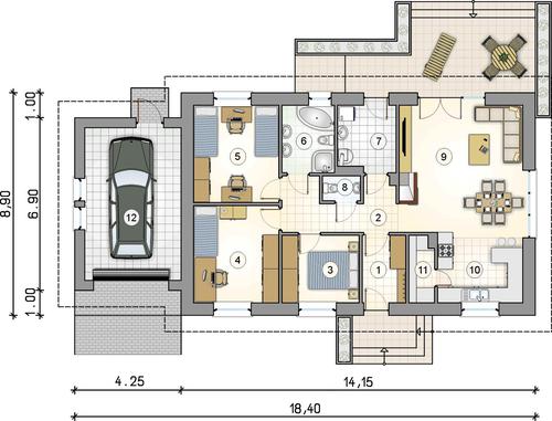 Rzut parteru POW. 0,0 m²