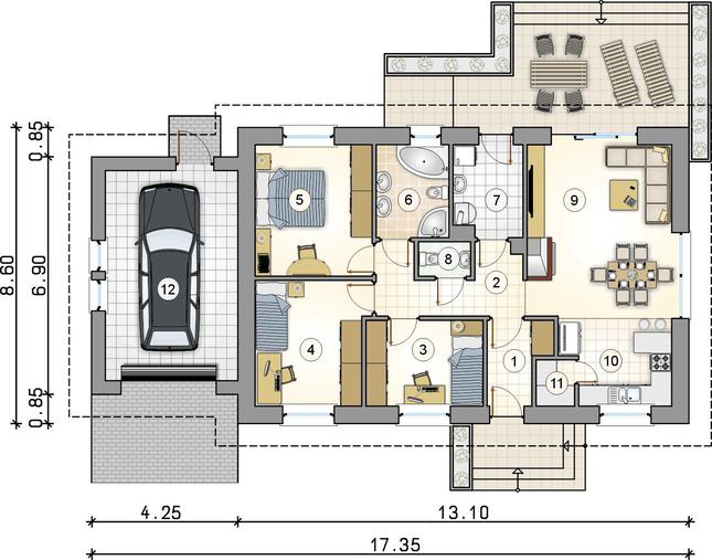 Rzut parteru POW. 0,0 m²