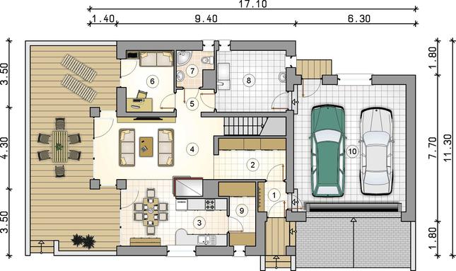 Rzut parteru POW. 0,0 m²
