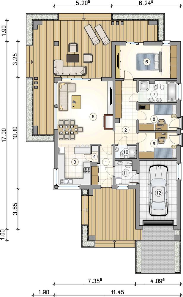 Rzut parteru POW. 0,0 m²