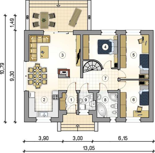 Rzut parteru POW. 0,0 m²