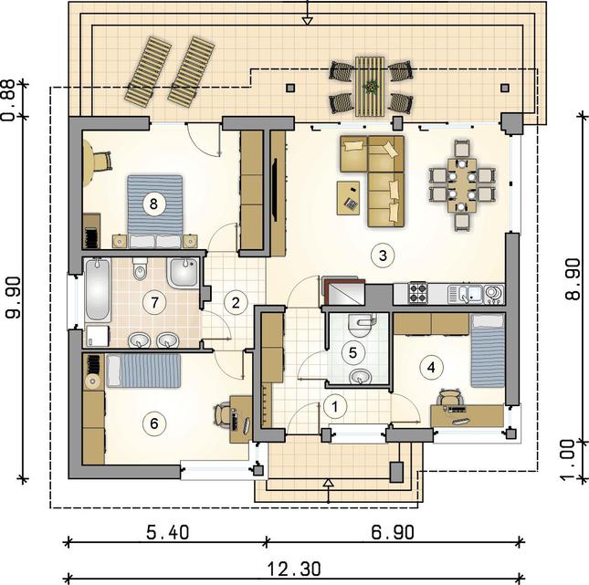 Rzut parteru POW. 0,0 m²