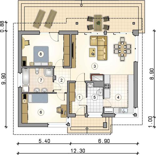 Rzut parteru POW. 0,0 m²