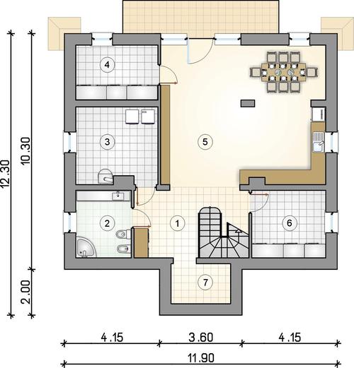 Rzut piwnicy POW. 0,0 m²